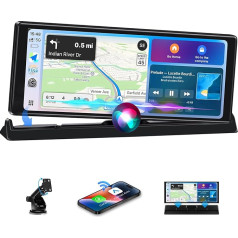 Carplay Display with Standing Mount 10.26 Inch Screen Car Play Display Android Car Display, Buddy Display with Super Link OTA Upgrade Support GPS Navigation Voice Control Plug and Play