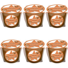 pajoma® Mini Scented Candles Set of 6 Vanilla Cinnamon Christmas Edition 45 g Wax Weight Burning Time 10 Hours in Elegant Gift Packaging Premium Quality