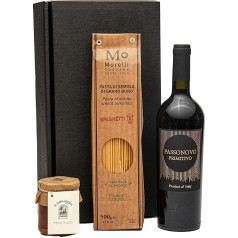 Bella Italia Gift Set with Red Wine from Puglia, Pasta and Pesto | A Wine Gift for Connoisseurs
