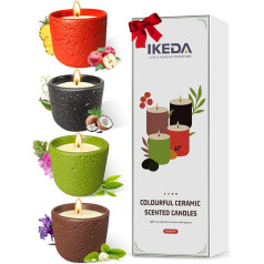 Duftkerzen Set | 4 Set Aromatherapie Kerzen Set | Tragbare Reisekerze | Dekorative Haushaltskerze für Frauen, Mutter, Frau, Freundin | Langlebige Home Duftkerze für Weihnachten, Bad, Yoga