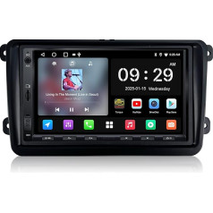 A5L 7 Inch Android Double DIN Radio, Car Radio with Sat Nav, Compatible with VW Volkswagen/Golf5 6/Polo/Tiguan/Skoda, Wireless CarPlay & Android Car, WiFi/BT/USB, 2G+32G, MirrorLink, 24-B EQ DSP, FM