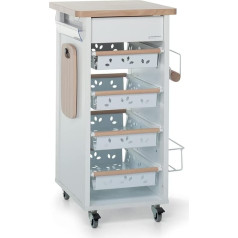 Foppapedretti Bistrot Serving Trolley, White/Natural