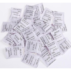 200 Pieces Silica Gel Desiccant Bags, Silica Gel Bags, Moisture Absorber, Dehumidifier, Odors, Desiccant Bags for Storage and Drying
