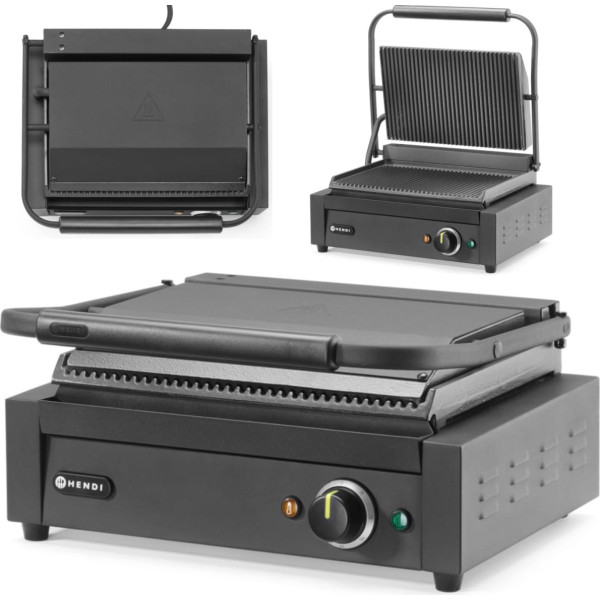 Elektriskais kontaktgrils ar gofrētu plāksni 340x235 mm 2200 W