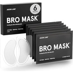 BRO MASK Under Eye Patches for Men Skin Care Cooling Eye Masks for Dark Circles and Puffiness, Anti Ageing Hydrogel Pads with Bakuchiol, Caffeine & Niacinamide, Eye Bags Treatment for Men (6 Pairs)
