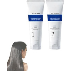 Protein Correction Hair Straightening Kit, Straightening Cream, Silk & Gloss Protein Correction Hair Cream for Men and Women (1 Set)