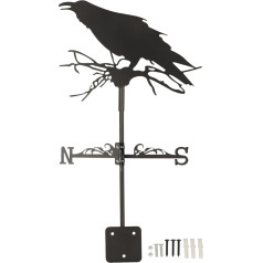 Weather Vane Crow Ornament Wind Vane Weather Vane Weather Vane Iron Outdoor Garden Farmhouse Yard Black