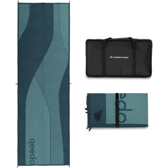 qeedo Outdoor Carpet (300 x 100 cm) – Awning Carpet with Pegs and Carry Bag – Camping Rug with UV50+ & 3,000 mm Hydrostatic Head – Underlay for Tent, Pool, Motorhome, Awning