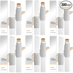 Farbwechselnder Foundation-Stick mit Pinselkopf - Intelligente Farbabstimmung, hohe Deckkraft, glatte Textur, volle bis mittlere Deckkraft Foundation Makeup Concealer (IVORY WHITE) (6PCS)