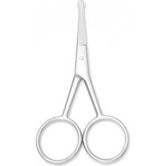 Yutoner Premium Manicure Rounded Tip Scissors Multipurpose Stainless Steel Cuticle Pedicure Beauty Care Scissors for Nails, Eyebrows, Eyelashes, Dry Skin, Nose Hair (Silver 4 Inch)