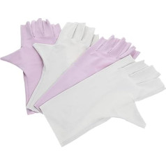 PACKOVE 2paare Sonnenschutzhandschuhe Uv Schutz Fingerlose Handschuhe Für Maniküre Nailart Gelnägel Salon Damen Uv-handschuhe Für Nagelkunst Und Maniküre