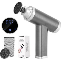 Electric Callus Remover, 4500 rpm, Adjustable Speed, Professional Callus Remover, Electric Callus Remover, Pedicure, Electric Foot File, Grey FCR-3