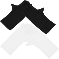 CANIGHT Sun Protection Gloves, UV Nail Gloves, UV Gloves for Gel Manicure, Anti-UV Protection, Fingerless Gloves for Manicure and Outdoor Activities