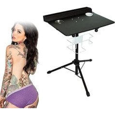 Tattoo Workstation, Portable Mobile Tattoo Workstation Equipment Adjustable Desk Table Large Mobile Work Station for Tattoo Beauty Massage Pedicure Manicure Salon Instrument