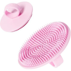 Boie USA Face Scrubber - Handheld Facial Tool, Deep Cleansing, Exfoliating Face Brush, Fights Acne with Gentle, Silicone-like Bristles, Durable and Hypoallergenic (Pink)
