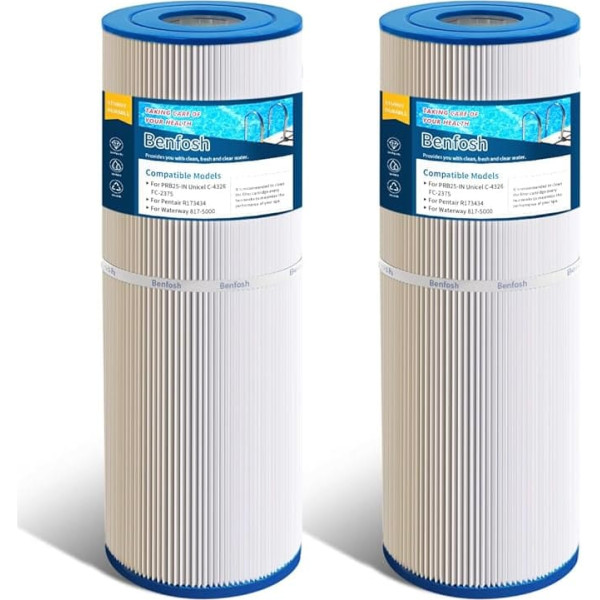 Benfosh Spa Filter for Hot Tubs - Replaces Pleatco PRB25-IN Unicel C-4326 FC-2375,Pentair R173434, Waterway 817-5000, Dynamic RDC-25.5 x 13 Spa Filters, Pack of 2