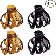 Haarklammern aus robustem Kunststoff, für Damen, 4 Stück