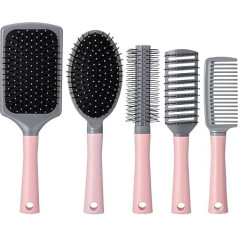 5 Packs Hair Brush Set Paddle Brush for Women Detangling Hair Wet Hair Brushes Anti-static Curly Hair Brush Set for Home Salon Accessories
