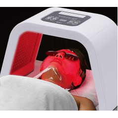 CCAUUB 7 Colours Photon LED Light Therapy Face Mask PDT Photon Therapy Skin Care LED Photon Therapy Devices Anti Wrinkle Acne Removal Skin Rejuvenation Pores Shrink Oily Skin Improve