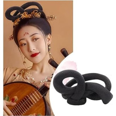 Messy Hair Bun Elegant Retro Headpiece Synthetic Chinese Old Wig Hemfu Headpiece Hair Old Chinese Women Cosplay Wigs Accessories Ponytail Hairpiece for