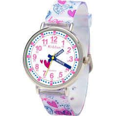 Kiddus Lernuhr für Kinder, Analoge Armbanduhr für Jungen und Mädchen ab 5 Jahren, 3ATM und 5ATM, Erste Uhr mit Stunden und Minuten, Lernspielzeug Geschenk für Kinder