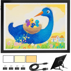 A3 Diamond Painting Light Pad 2nd Gen Tracing Light Board Drawing Light Box Light Table for Weeding Vinyl Stepless Dimming Diamond Art Light Borad for Cricut Animation Skeching