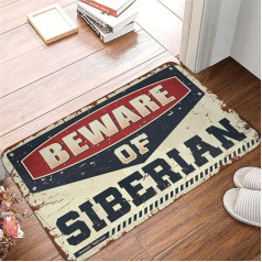 Plain Doormat for Crafts, Beware of Siberian Carpet Outdoor Carpet Waterproof Outdoor Rug (Size: 50x80cm)