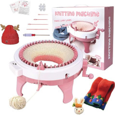 iFCOW Knitting Machine 48 Needles Weaving Round Loom with Row Counter Crochet Knitting Machine for Adults Socks DIY Knitting Scarf Hats Scarves Gloves