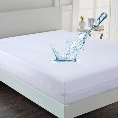 Waterproof Mattress Protector Full Zip Zip Sides with Flap Fully Fitted Cover Breathable Easy Care Machine Washable (King Size)