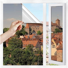 Sun Protection Film Window Interior and Exterior Mirror Film Window Privacy Window Film Sun Protection Heat Protection Film UV Protective Film One Side Opaque Heat Protection Film