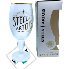 Roxley Stella Unfiltered 33cl Half Pint Glass in Gift Box Lager Beer Man Cave