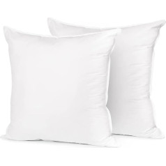 Deodar Pillow 60 x 60 cm, Set of 2 Feather Pillows, Bed Pillows with 100% Cotton Cover, 3 Chambers, Breathable Sleeping Pillow, Decorative Cushion for Bed Sofa, Washable, Oeko-Tex and RDS Certified