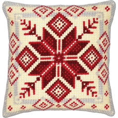 Vervaco Geometric Cross Stitch Cushion 1 , Multi-Colour