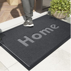 Color G Home Doormat Outdoor and Indoor, Door Mat Outdoor Non-Slip, Weatherproof, Washable Dirt Trapper Mat, Carpet Entrance Rug, Door Mat for Front Door, Kitchen, Balcony (45 x 75 cm, Grey)