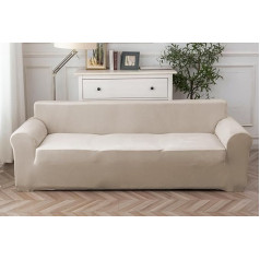Sofa Cover 4 Seater (240-290 cm) Stretch, Super Elastic Sofa Cover with Armrests, Scratch-Resistant, Non-Slip Sofa Cover for Dogs, Cats and Pets, Soft and Comfortable