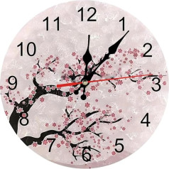 astylishome Flower Wall Clock Silent Non Ticking Rustic Vintage Battery Operated Floral Decorative Design Clocks for Bedroom Kitchen Home Decor 12 Inch 1301