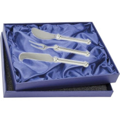 SILBERKANNE Classic 3-Piece Set Made of Premium Silver Plated Elegant Silver-Plated Ready to Give as a Gift with Stylish Gift Packaging