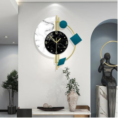 YIJIDECOR Large Silent Wall Clocks Modern Battery Operated Non Ticking for Bedroom Office Kitchen Home Metal Glass Decoration Quartz Wall Clock for Indoor Living Room Decor