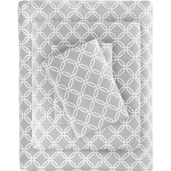 Sleep Philosophy True North by Cold Weather Duvet Cover Set Casual Twin XL Grey Geo