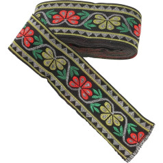 Gogogmee Ethnic Sewing Tape DIY Ribbon Craft Ribbon Multi-Purpose Bags and Shoe Accessories Webbing Easy to Cut Space Saving for Sewing Bag