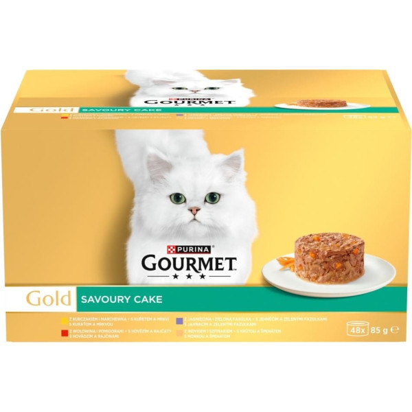Purina gourmet gold pikantā kūku maisījuma garšas 48x85g