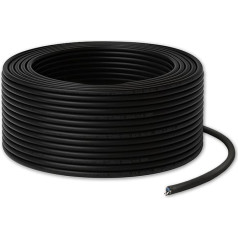 Vītā pāra tīkla savienojuma kabelis utp | cat6 | ātrgaitas 1gbps | lan | 50m | melns