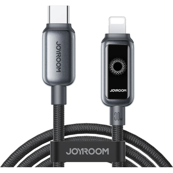Pīts kabelis USB-C - iPhone Lightning 30W 1,2 m - melns