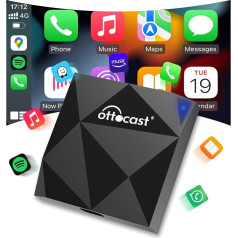 OTTOCAST CarPlay Wireless Adapter for iPhone, Wireless CarPlay Dongle Automatic Connection Wireless Compatible with Wired CarPlay Function in Car (Year: 2016-2024)