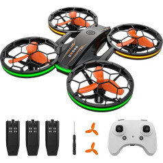 Mini Drone for Children, RC Quadcopter with 3 Batteries, Altitude Hold, Headless Mode, 3D Flip and 3 Speed Modes Drone