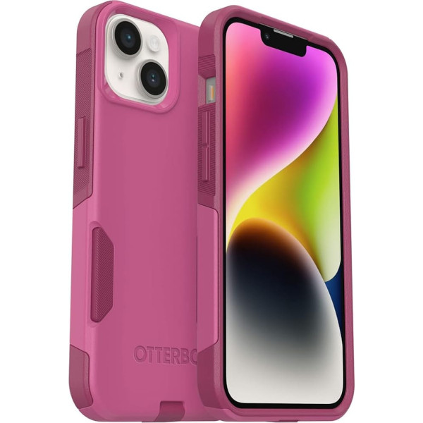 OtterBox iPhone 14 & iPhone 13 Commuter Series Case - In The Fucshia (Pink) Slim and Heavy Duty Pocket Friendly Case with Port Protection