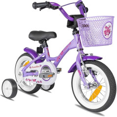PROMETHEUS BICYCLES Children's Bicycle from 3 Years - Girls' Bicycle 12 Inch Children's Bicycle Girls Bicycle Children with Stabilisers Coaster Brake in Purple