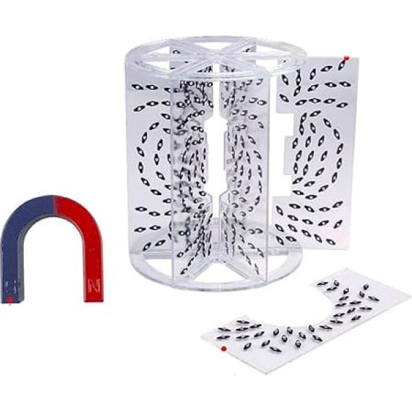 3D Magnetic Field Demonstrator, Demonstration Kit for Magnetic Field Lines, Physics Experiment Device, Teaching Tool for Illustrating the Space Around the Magnetic Field, for Physics Teaching