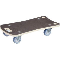 WAGNER Transport Roller, Transport Aid, Laminated Wood with Grip 57.5 x 29 x 11 cm, Load Capacity 300 kg, Furniture Roller for Moving with Soft Wheels, Heavy Duty Rolling Board with Carry Handle, FSC, Made in Germany