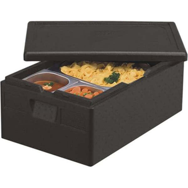 Papstar 1 box = 5xIsolier Transport-Container, EPP 60 CM x 40 CM x 23 CM Black 